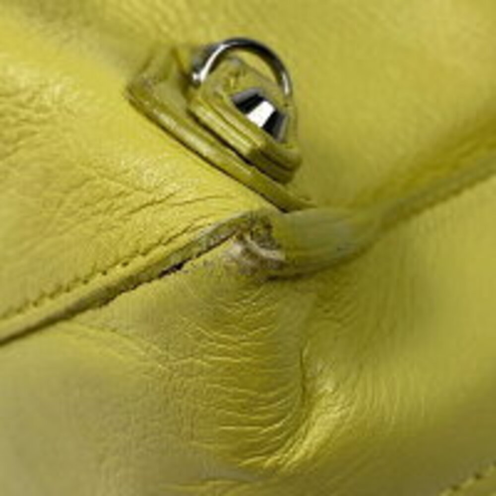 Balenciaga Paper Bag Shoulder Bag 2way Yellow Leather View 3